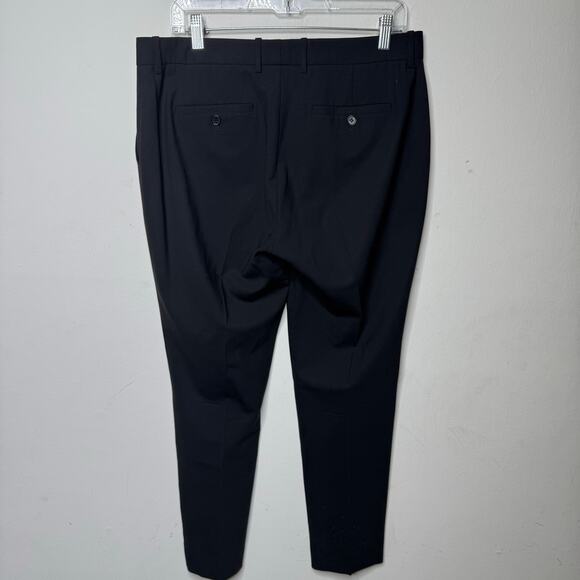 Theory Women’s Pants 12 Black Slim Leg Trousers Virgin Wool Blend Career Office - Picture 2 of 8